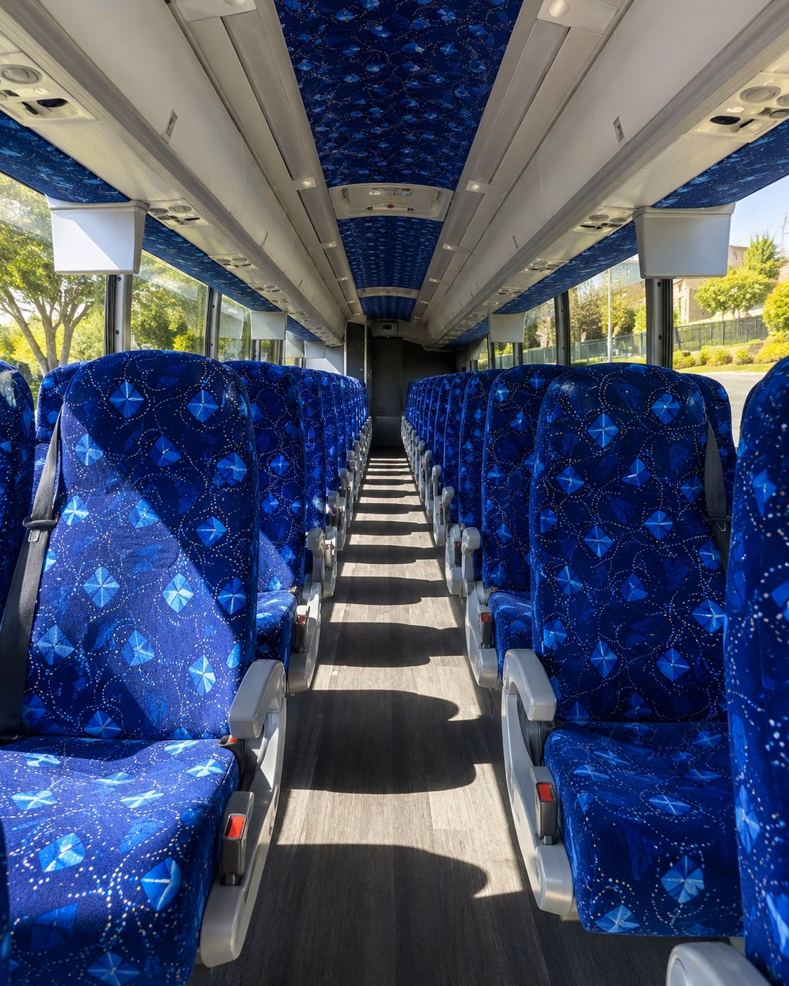 quincy charter bus interior