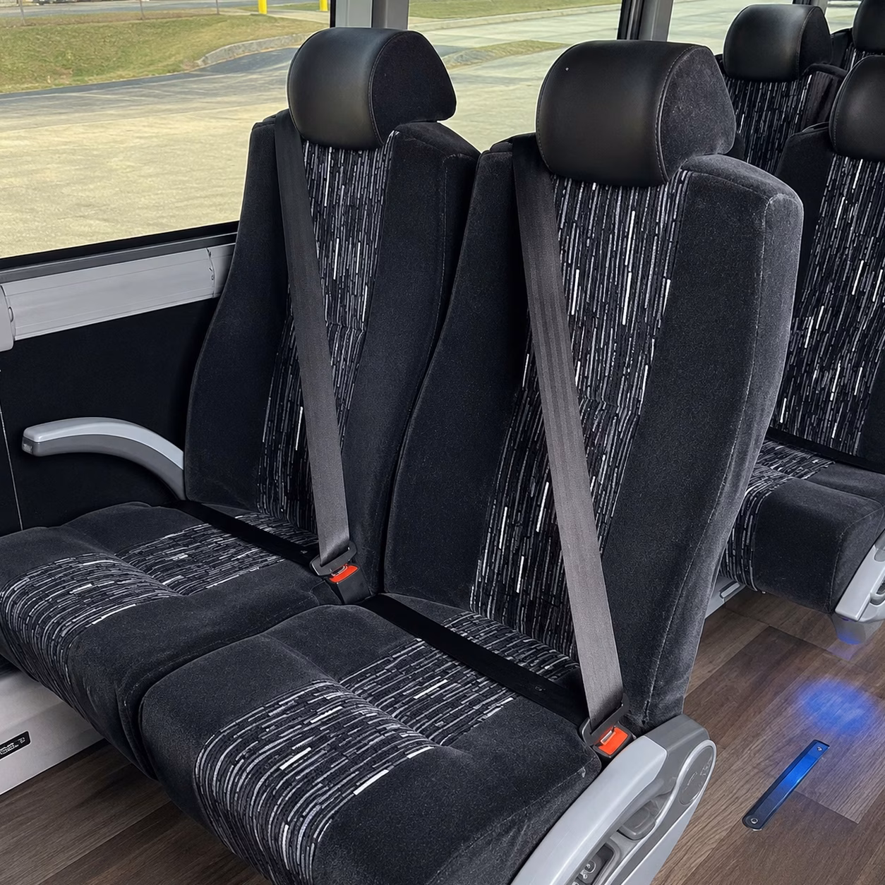 quincy charter bus rental interior